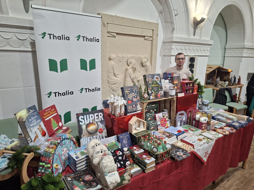 Verkaufsstand der Buchhandlung Thalia